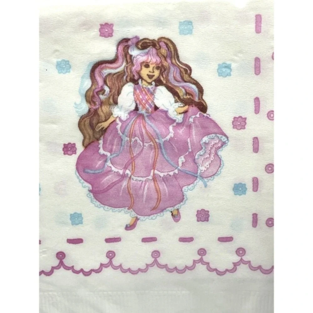 Vintage 1986 Lady Lovely Locks Paper Napkins‎ American Greetings 16 Pack SEALED